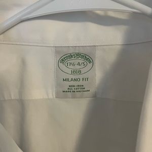 White dressy button down shirt. Brooks Brothers. Size 171/2-4/5.